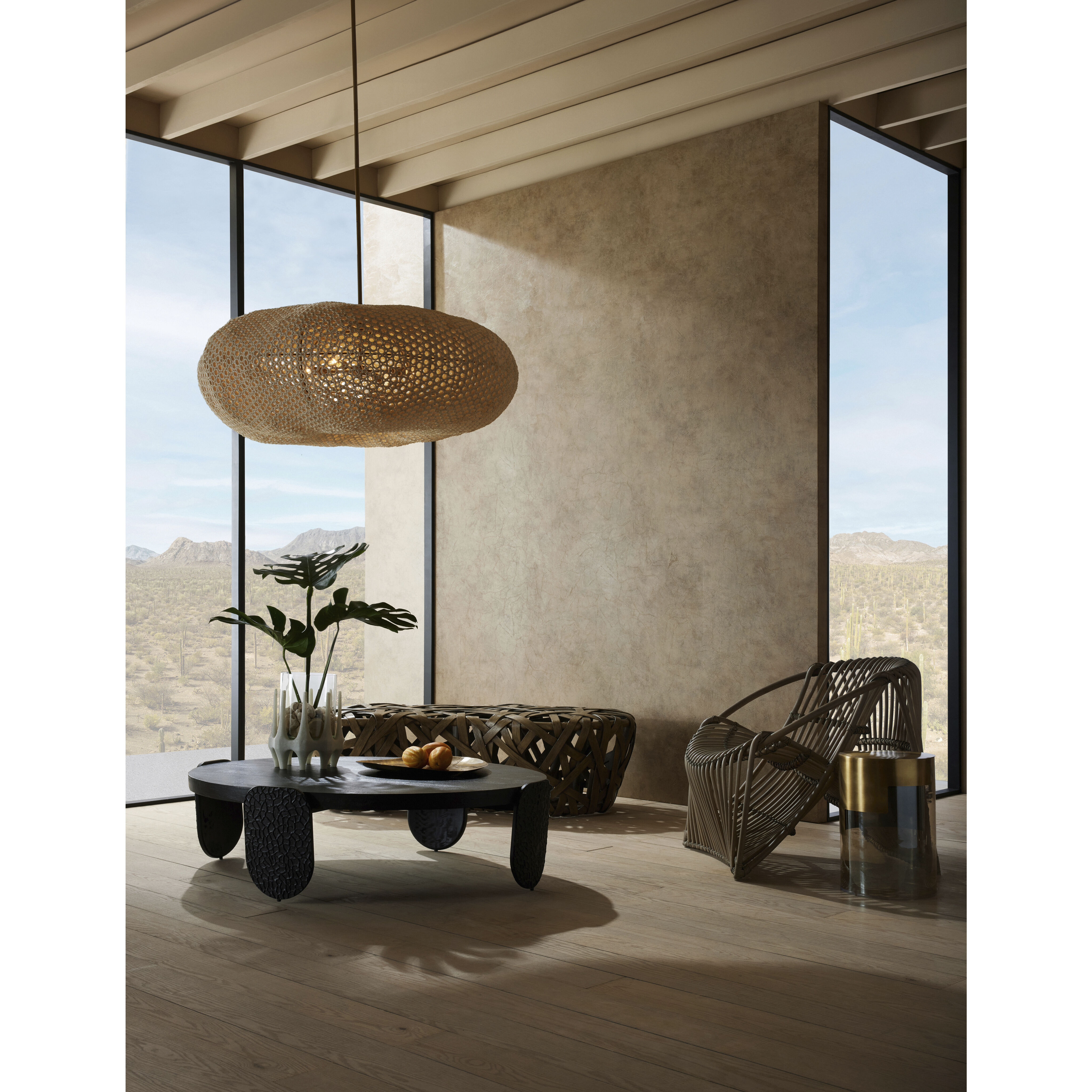 Yogi 52 X 42 inch Ebony Coffee Table