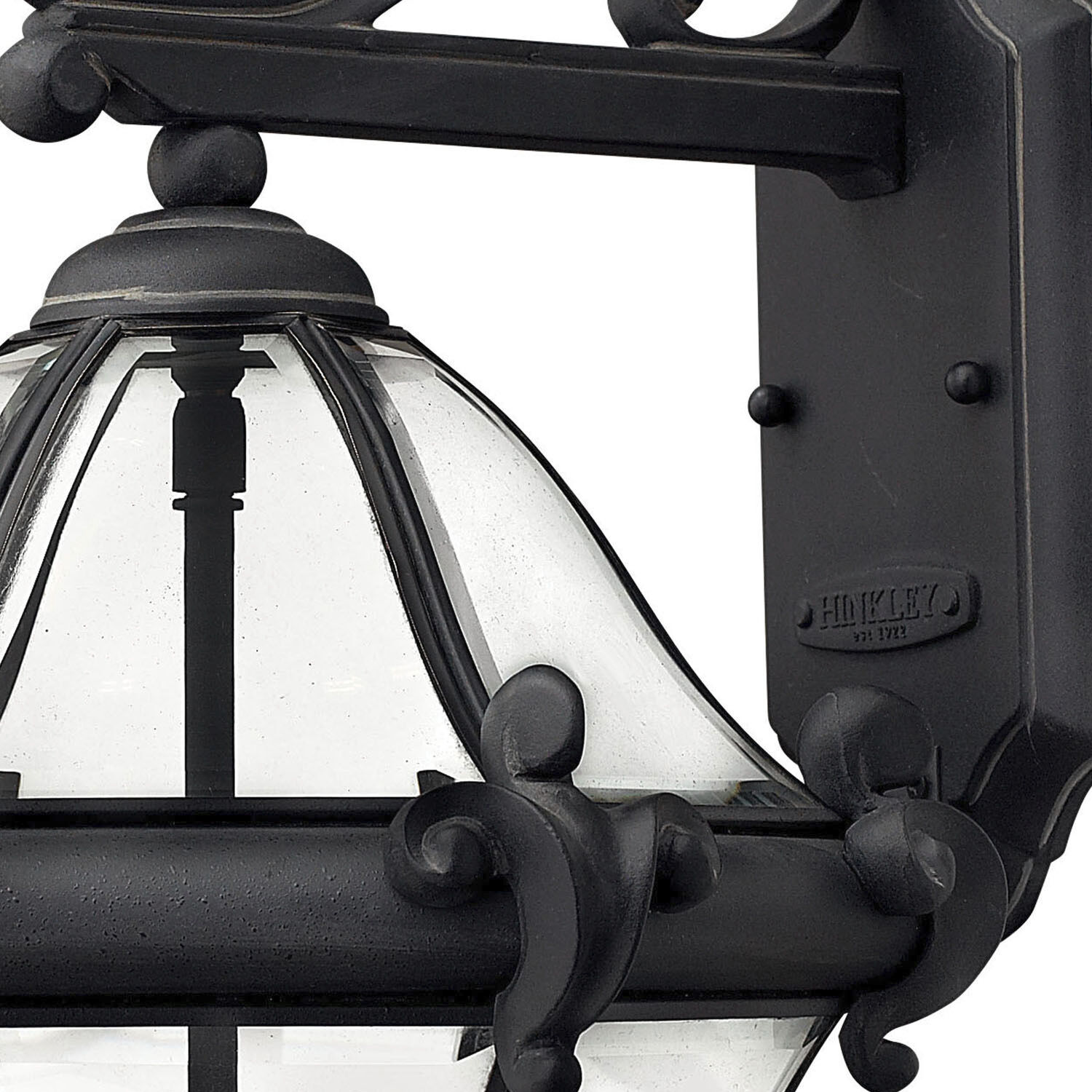 Estate Series San Clemente Outdoor Wall Mount Lantern in Museum Black, Medium