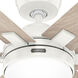Georgetown 52 inch Fresh White with Light Oak and Fresh White Blades Ceiling Fan