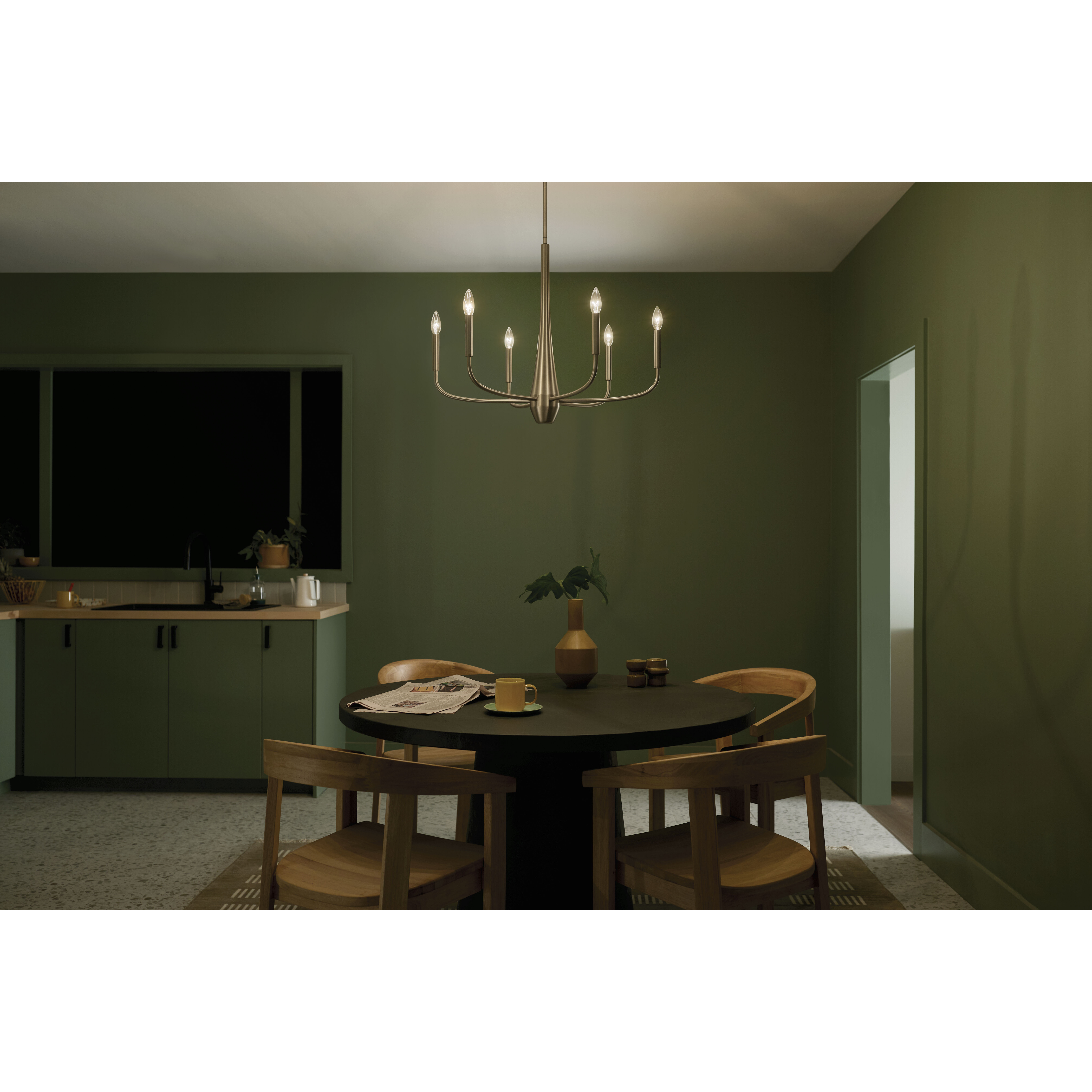 Deela LED 28 inch Champagne Bronze Chandelier Ceiling Light