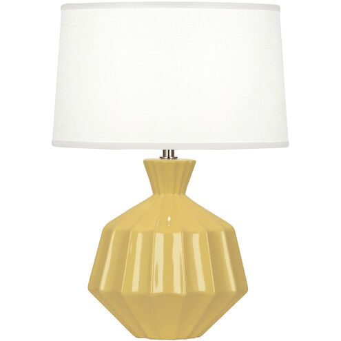 Orion 17.63 inch 60.00 watt Sunset Yellow Accent Lamp Portable Light, Polished Nickel Accents