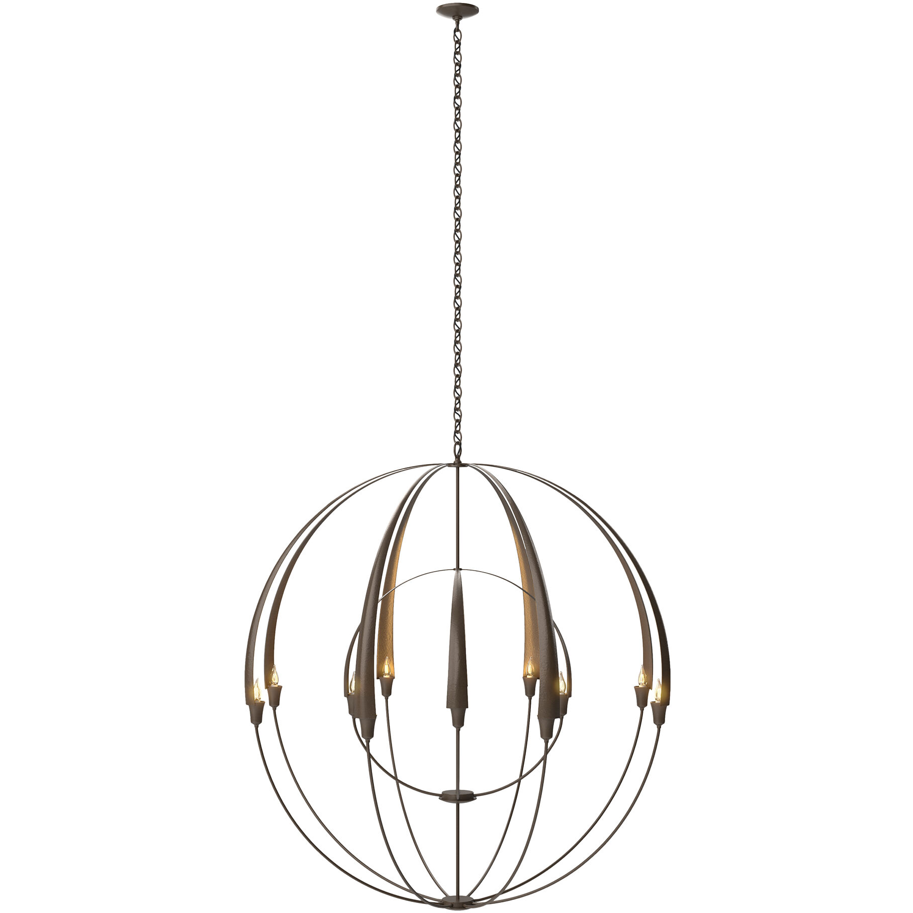 Double Cirque 12 Light 48.3 inch Bronze Large Scale Chandelier Ceiling Light, Large Scale