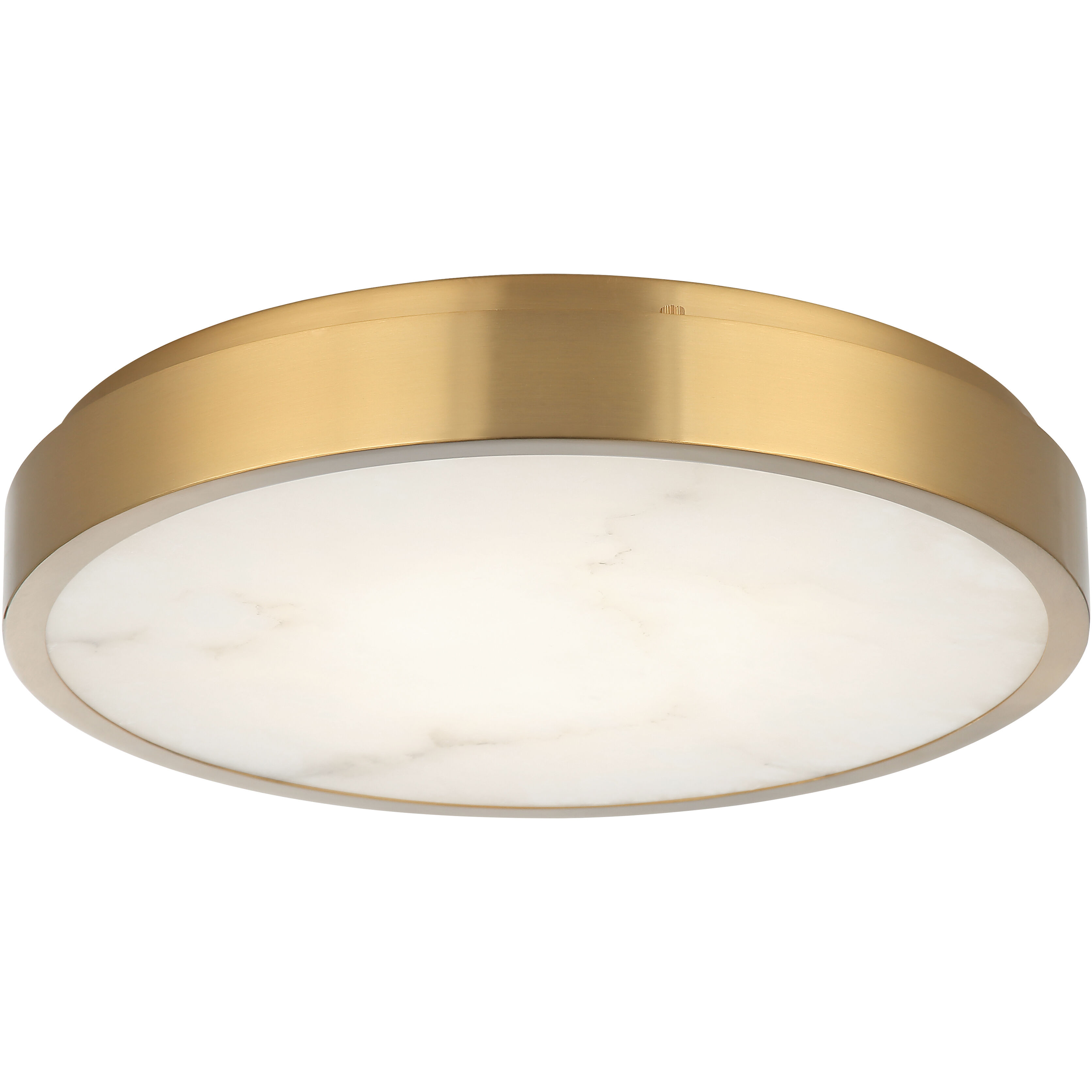 Marblestone LED 15 inch Aged Gold Brass Flush Mount Ceiling Light