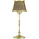 Deauville 16 inch 3 watt Natural and Polished Brass Table Lamp Portable Light