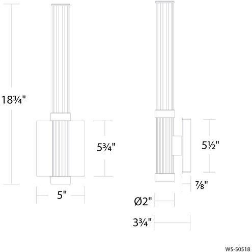 Ribeye Indoor Wall Lighting in Brushed Nickel