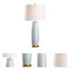 Melanie 21.5 inch 100.00 watt Blue and Gold Table Lamp Portable Light