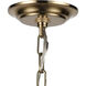 Pyrus 4 Light 27 inch Light Brown with Antique Brass Chandelier Ceiling Light