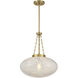 Willow 1 Light 16.5 inch Warm Brass Pendant Ceiling Light