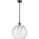 Ballston Deco Swirl 1 Light 14 inch Matte Black Pendant Ceiling Light