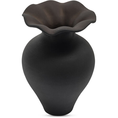 Ruffle 12.4 X 8.27 inch Vase in Black