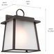 Noward 1 Light 12.25 inch Olde Bronze Outdoor Wall Sconce, Large