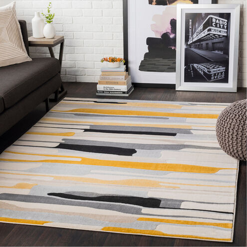 City 108 X 79 inch Mustard Rug in 7 x 9, Rectangle