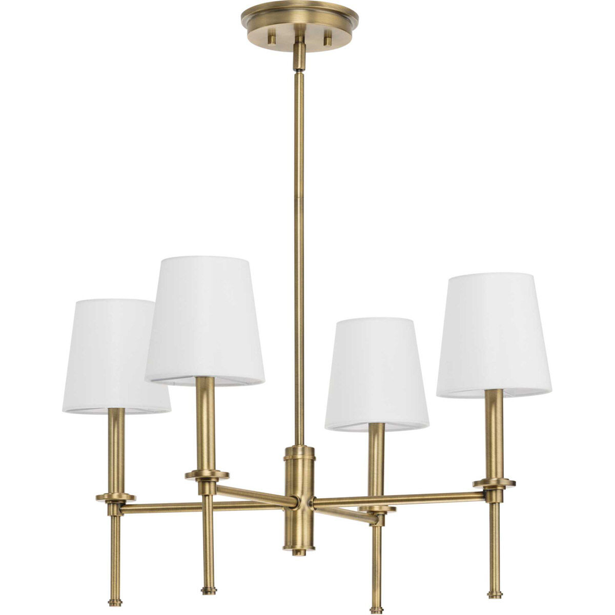 Elara 4 Light 23 inch Vintage Brass Chandelier Ceiling Light