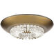 Signature Bellaire LED 15.75 inch Aged Brass Flush Mount Ceiling Light