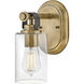 Halstead 1 Light 6.5 inch Heritage Brass Vanity Light Wall Light