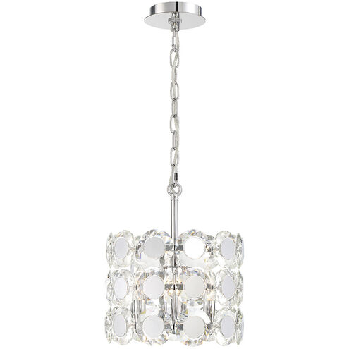 Perrene 3 Light 12 inch Chrome Chandelier Ceiling Light
