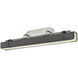 Valise LED 39.96 inch Aged Nickel and Tuxedo Leather Bath Vanity Wall Light