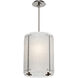Textured Glass LED 12.4 inch Flat Bronze Pendant Ceiling Light in 3000K LED, Smoke Granite, Oversized