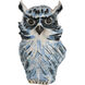 Mina the Owl Blue and White and Black Decorative Object
