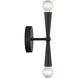 Contemporary 2 Light 4.75 inch Matte Black Wall Sconce Wall Light