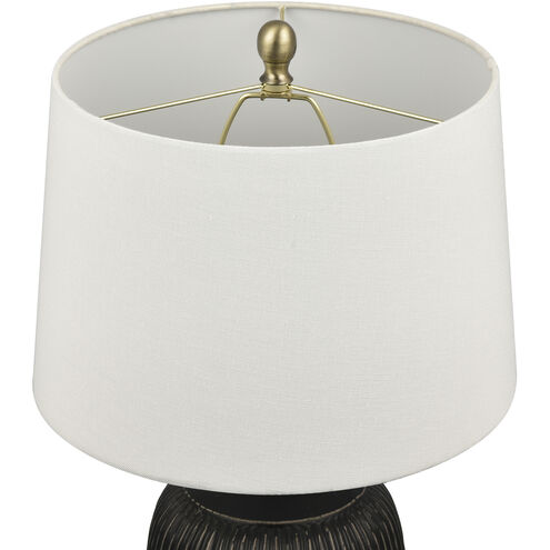Knighton 24 inch 150.00 watt Antique Black with Antique Brass Table Lamp Portable Light