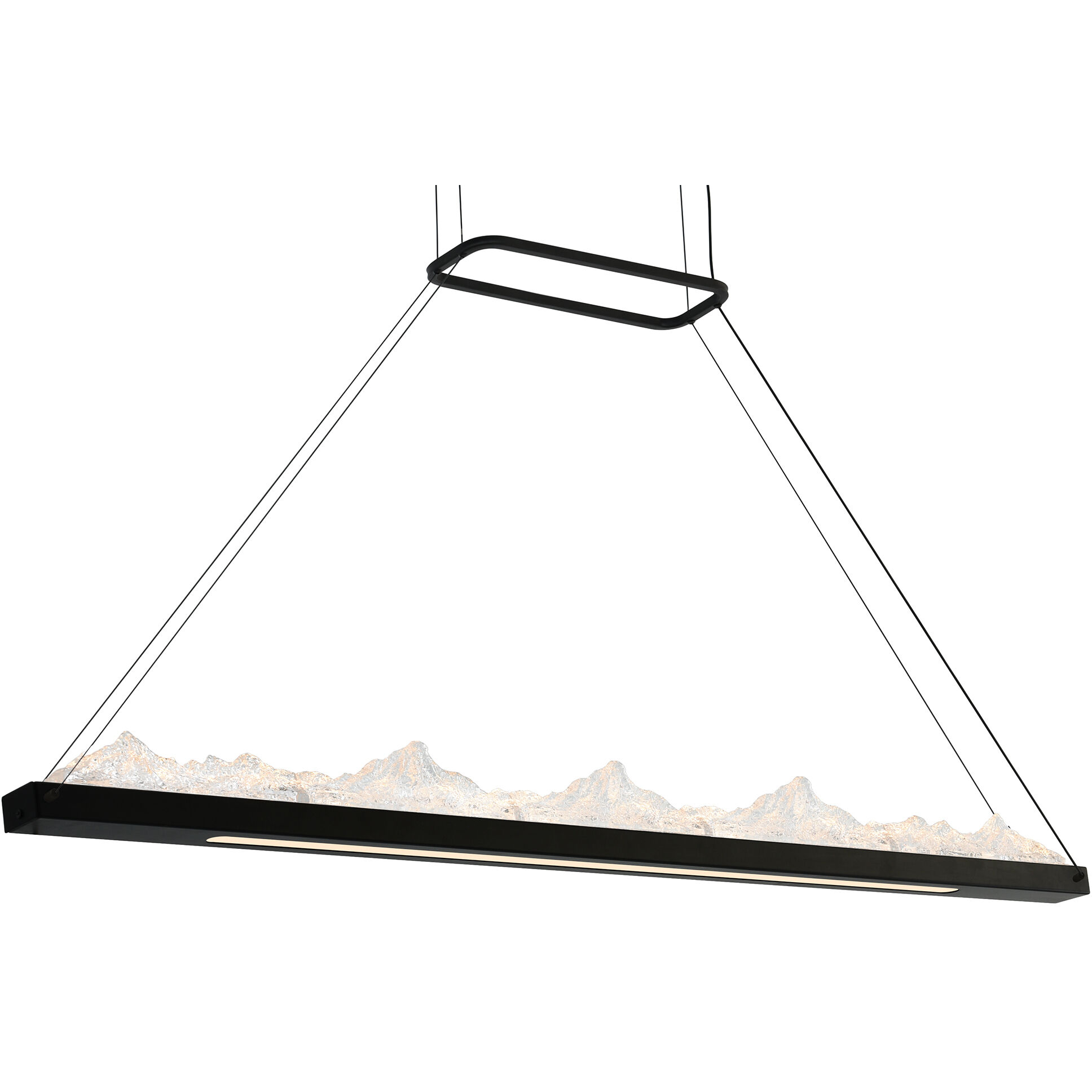 Himalayas LED 62 inch Black Island/Pool Table Light Ceiling Light