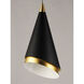 Mermaid LED 8.75 inch Black and Metallic Gold Mini Pendant Ceiling Light