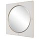 Cyprus 40 X 40 inch White Faux Shagreen Leather and Soft Gold Mirror