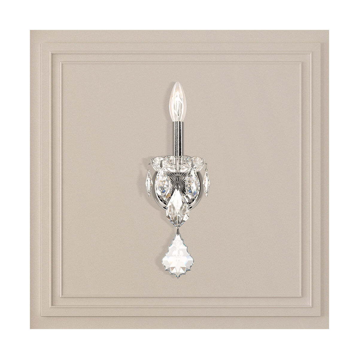 Century 1 Light 6 inch Polished Silver Wall Sconce Wall Light