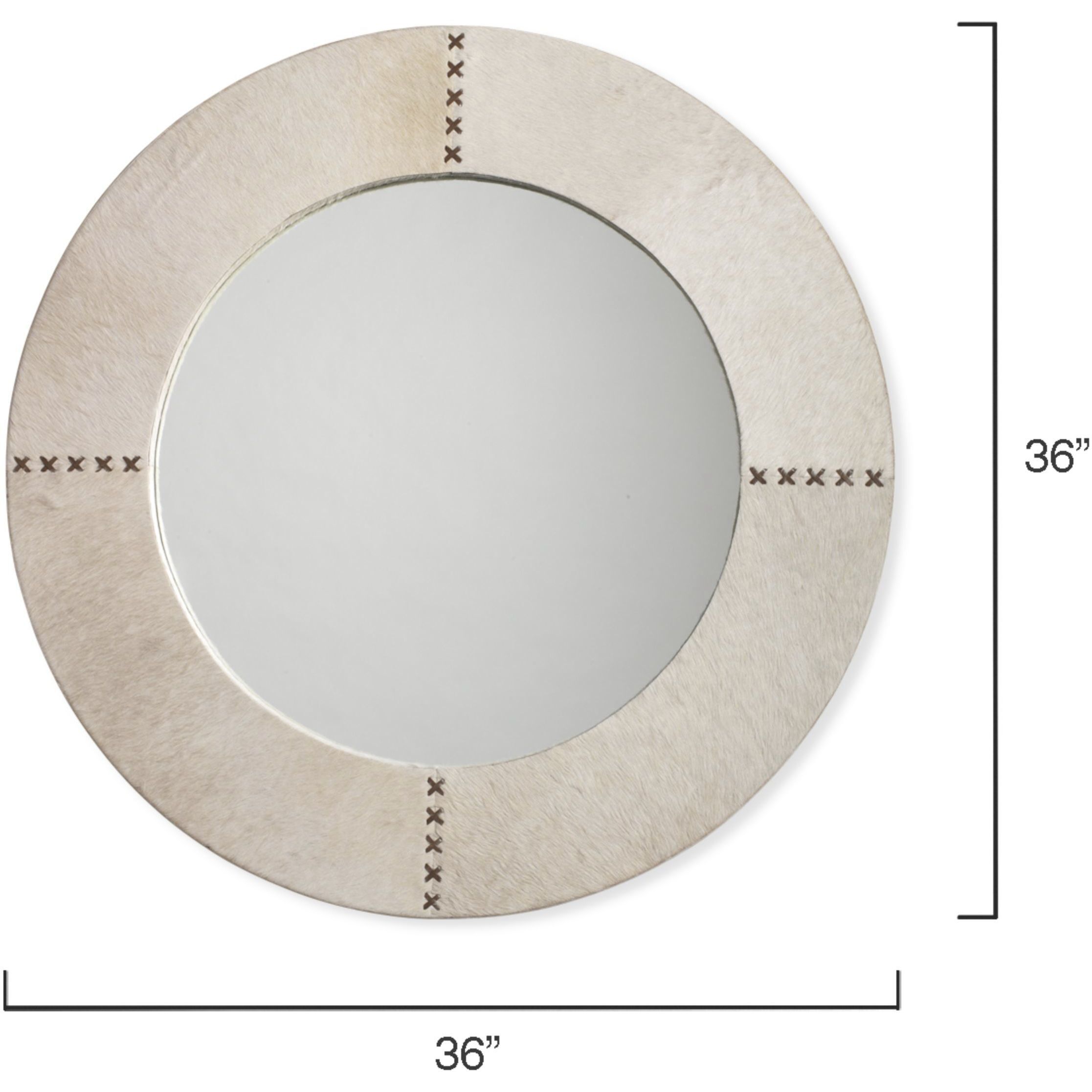 Cross Stitch 36 X 36 inch White Hide Mirror