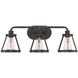 Wicker Park 3 Light 24.25 inch Weathered Pewter Bath Bar Wall Light
