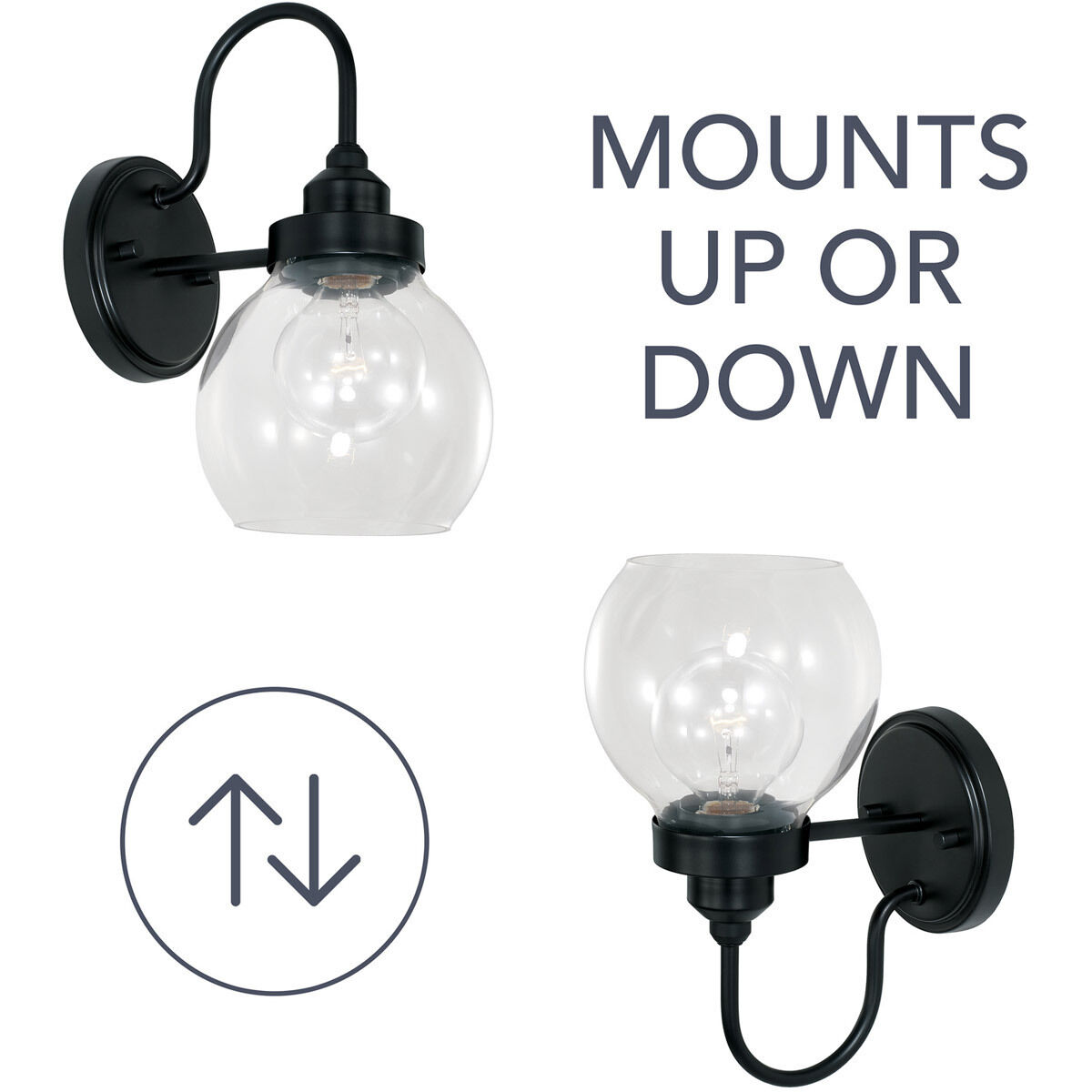 Elijah 1 Light 6 inch Matte Black Sconce Wall Light