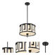 Lemuria 2 Light 15 inch Black Pendant Ceiling Light, Medium