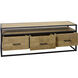 Cameron 55 X 15 inch Natural and Black Media Console