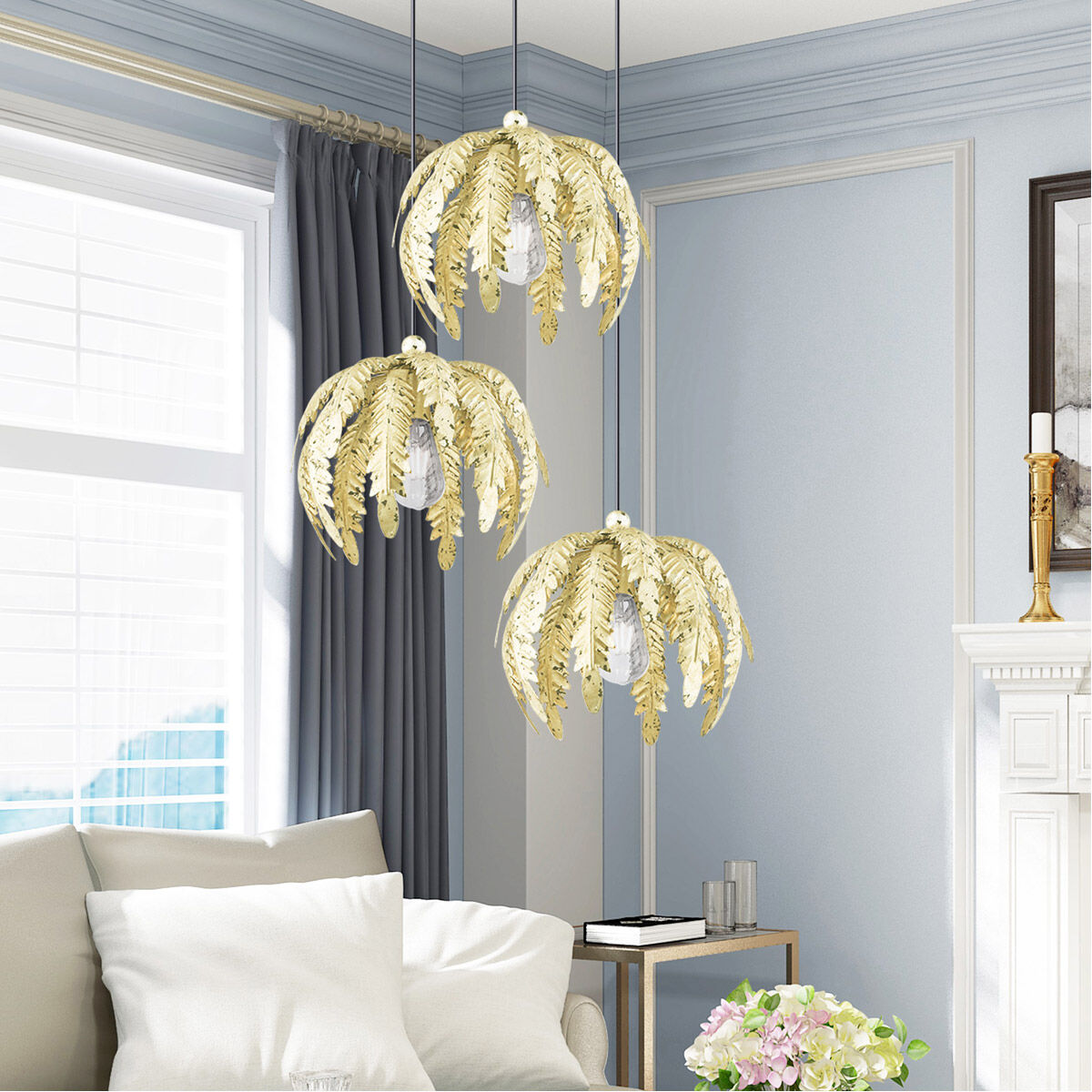 Acanthus 1 Light 12.63 inch Winter Gold Mini Pendant Ceiling Light