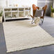 Uttar 144 X 106 inch Light Grey Rug in 9 X 12, Rectangle