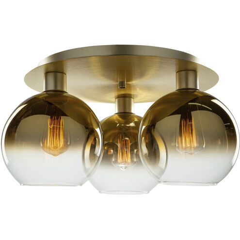 Morning Mist 3 Light 19.75 inch Gold Semi-Flush Mount Ceiling Light