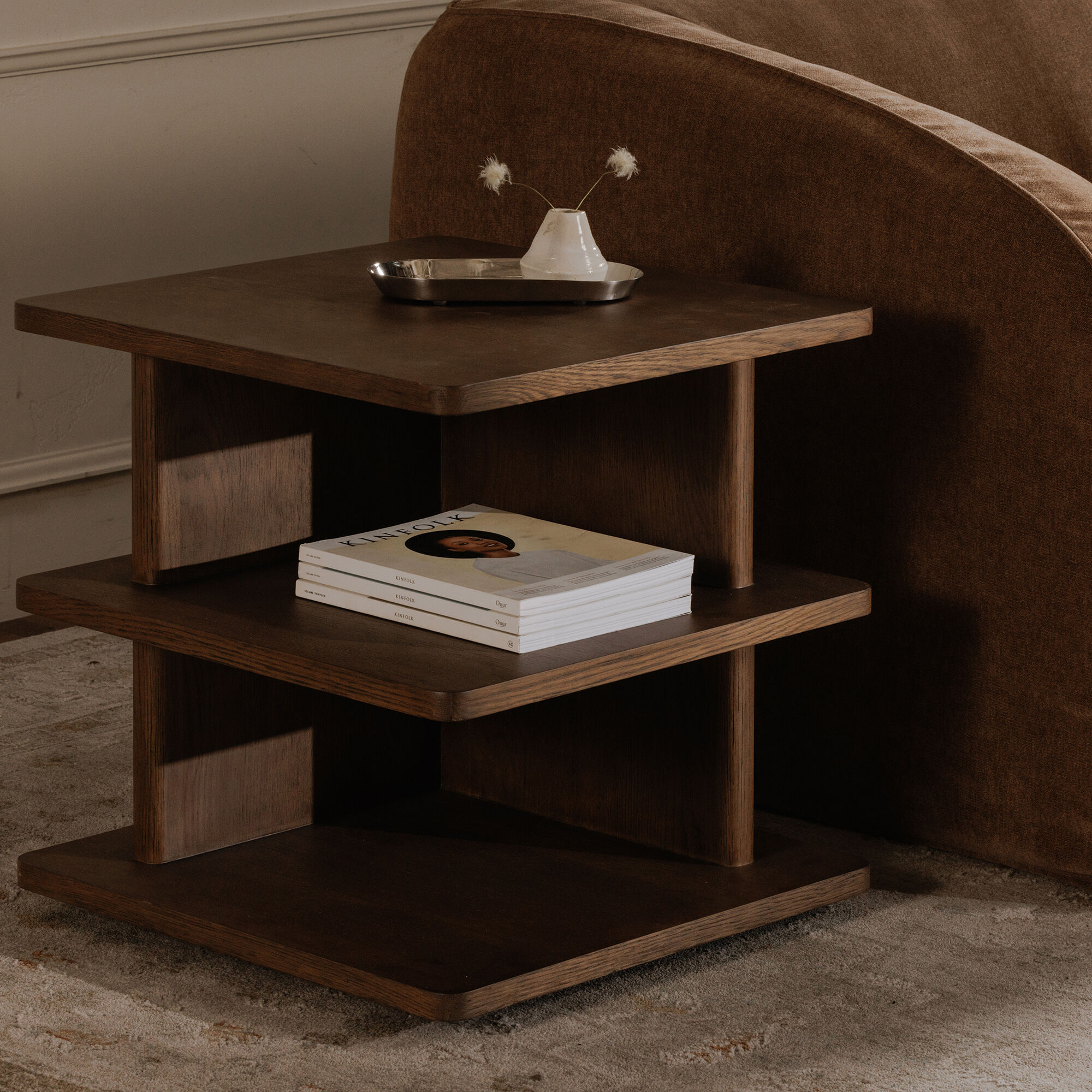 Casey Side Table in Brown