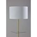 Imogen 67.13 inch 150.00 watt Antique Brass and Clear Glass Shelf Floor Lamp Portable Light