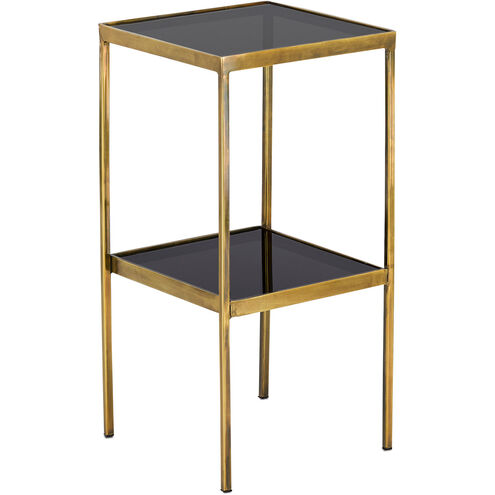Silas 25 X 13 inch Antique Brass/Smoke Accent Table