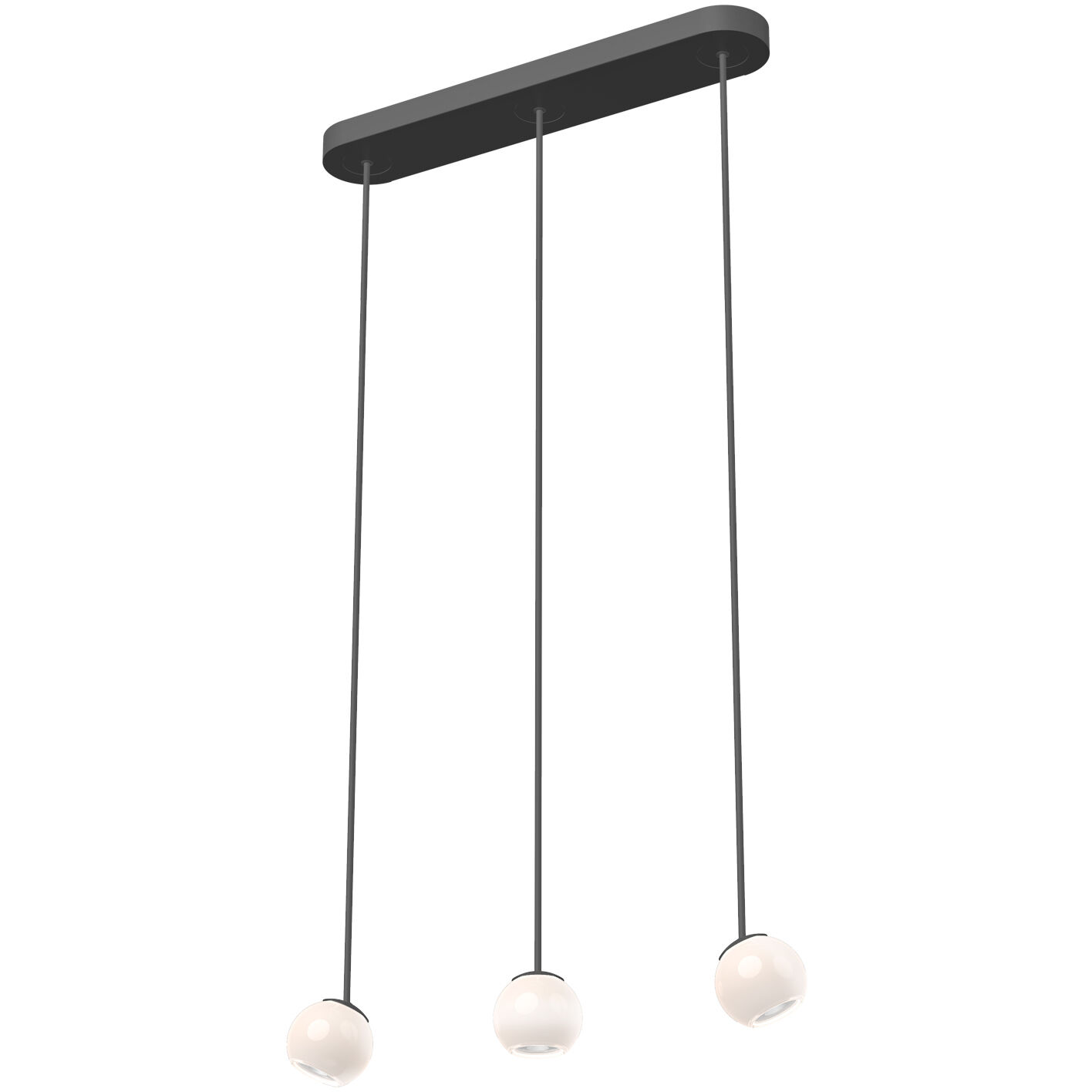 Europa LED 4 inch Black Multi Pendant Ceiling Light