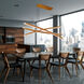 Saber 70 inch Brass Chandelier Ceiling Light