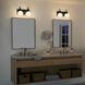Hex LED 14.25 inch Black Bathroom Vanity Light Wall Light