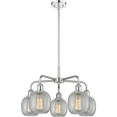 Belfast 5 Light 24 inch Polished Chrome Chandelier Ceiling Light in Clear Crackle