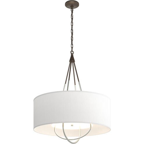 Loop 4 Light 28 inch Ink and Vintage Platinum Pendant Ceiling Light in Natural Anna