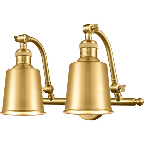 Franklin Restoration Addison 2 Light 18 inch Satin Gold Bath Vanity Light Wall Light, Franklin Restoration