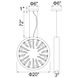 Spiked 6 Light 3 inch Polished Nickel Chandelier Ceiling Light