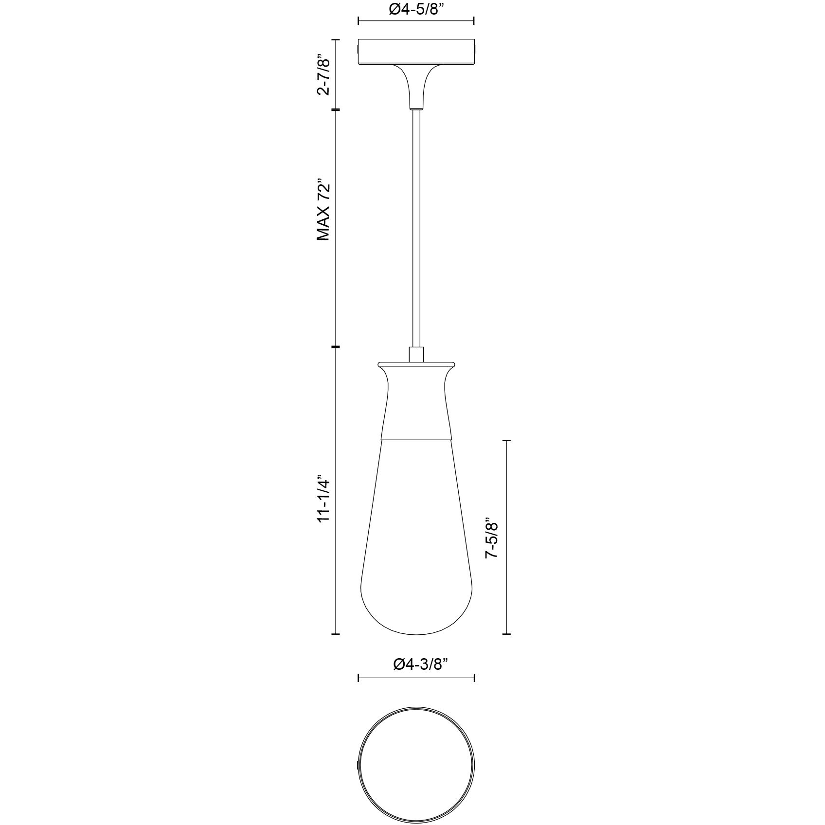 Alora Mood Marcel Pendant Ceiling Light in Matte Black