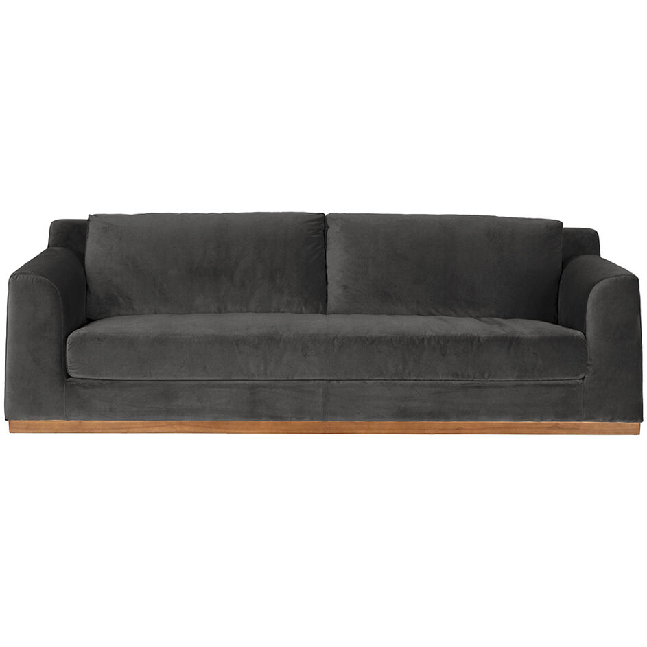 Seville Grey Velvet Sofa