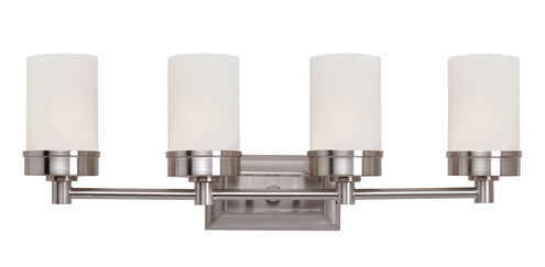 Fusion 4 Light 28 inch Brushed Nickel Vanity Bar Wall Light